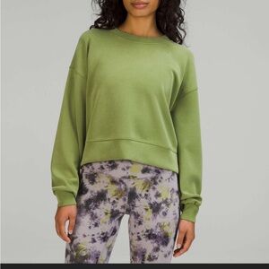 Lululemon athletica Softstreme Perfectly Oversized Crop Crew - Green Foliage